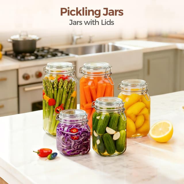 Thumbnail 6 de ComSaf Airtight Glass Jars 0.6 Gallon ⚖