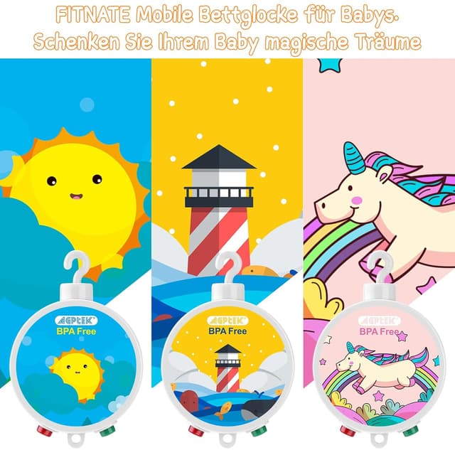 Detalle 2 de Elektrische Baby Spieluhr spielt 12 Melodien