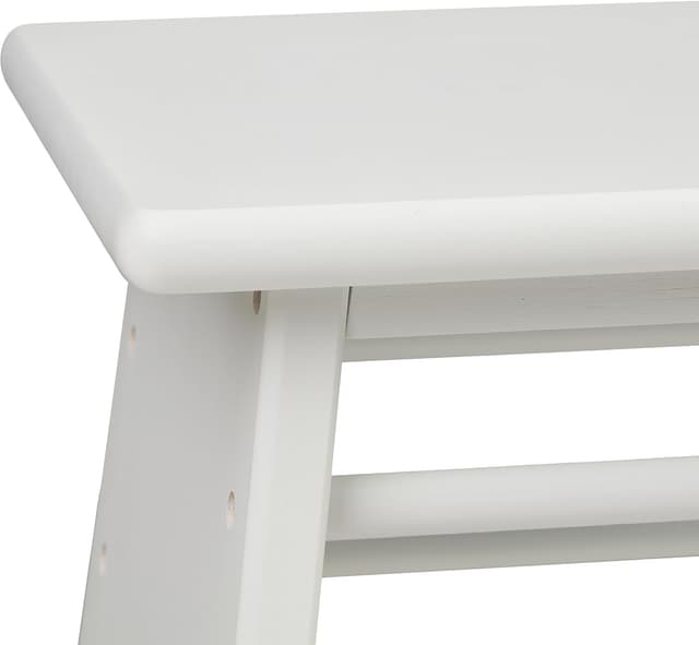 Detalle de Relaxdays sgabello poggiapiedi in bambù fino a 100 kg, bianco (20 x 33 x 21,5 cm)