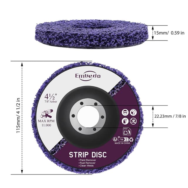 Thumbnail 1 de 5er Set verstärkte Schleifscheiben 115 mm