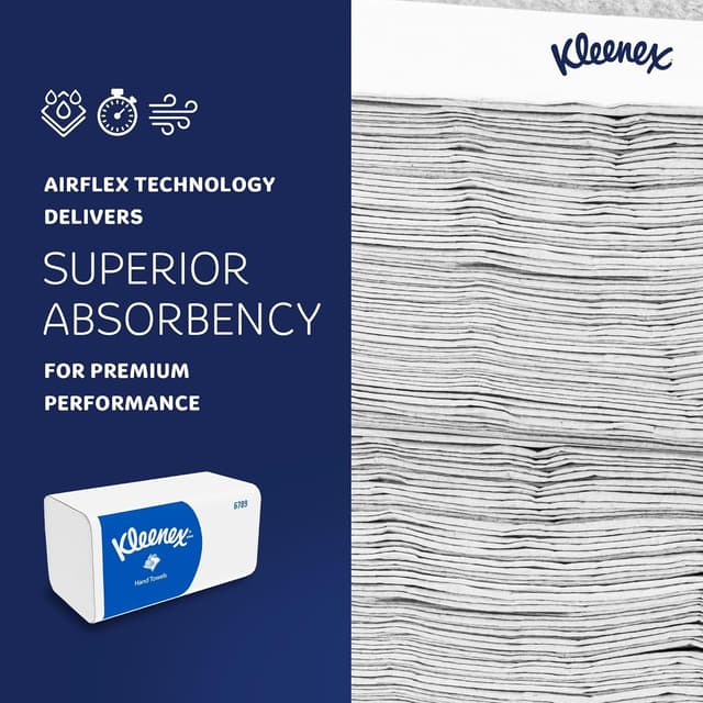 Thumbnail 4 de Kleenex 2-Ply V-Fold Hand Towels 186 per Pack