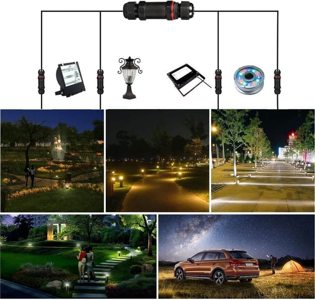 Detalle 2 de AmzKoi Kabelverbinder IP68 3-Polig 13 mm