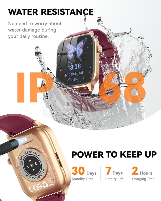 Detalle de Classic Red 1.83 Smartwatch with IP68