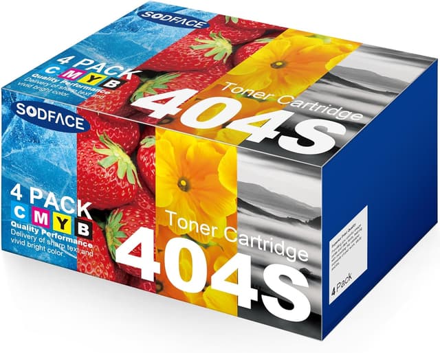 Detalle de SODFACE CLT-P404C 404S Toner-4er-Pack kompatibel mit Samsung Xpress C480/C430 – Schwarz/Cyan/Gelb/Magenta