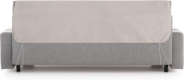 Detalle de Housse Textil-Home pour canapé d’angle droit 200 cm avec accoudoirs Adele – réversible matelassée ivoire, anti-taches