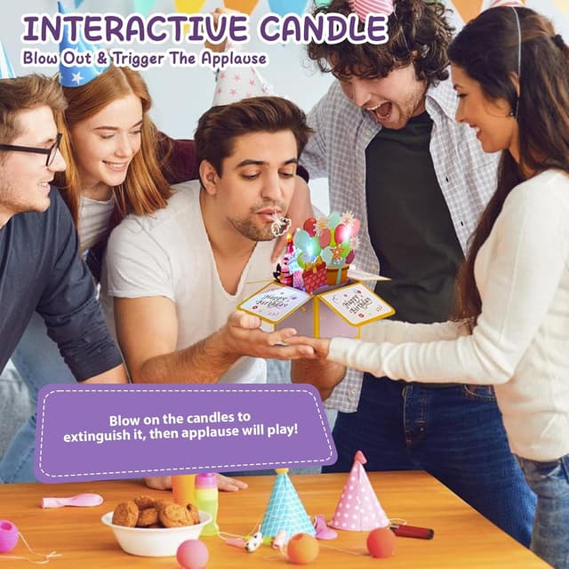 Detalle de MOWETOO 3D pop-up birthday card with music