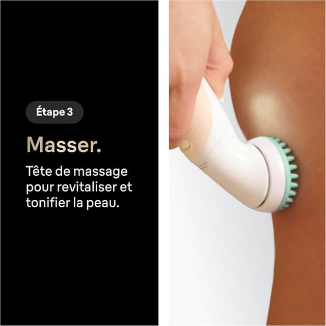 Detalle de Braun Silk·épil 9 Flex SkinSpa (9-681 3D) : épilateur femme étanche avec tête flexible 360° et coffret FaceSpa