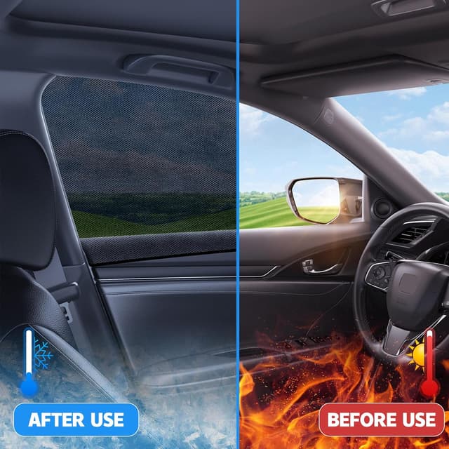 Detalle de 2er-Set Seitenfenster Insektenschutzgitter fürs Auto für Ford Ranger, Toyota Hilux & VW Amarok (Pickup)