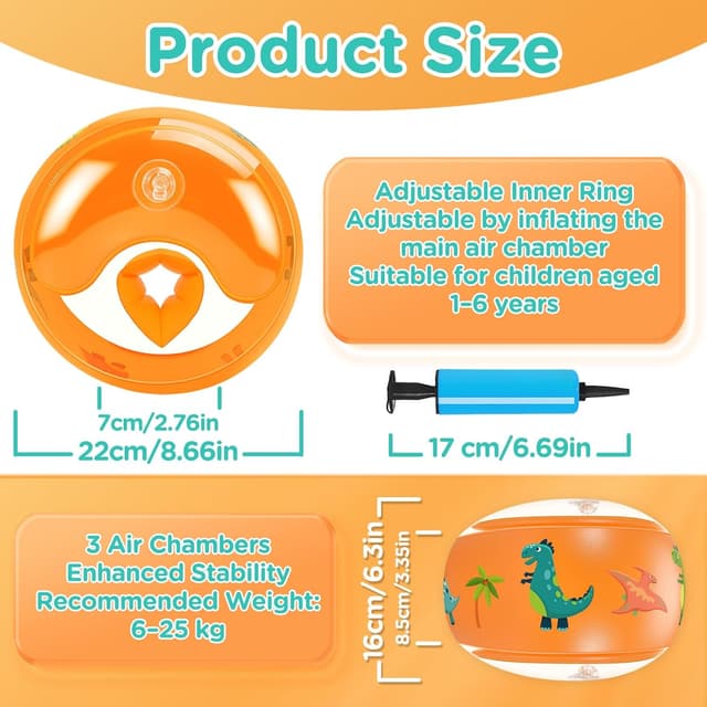 Detalle 2 de WEARXI Kids swimming arm bands, 7 cm