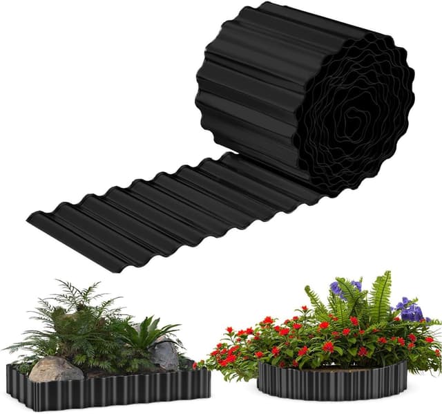 Detalle de shsyue 6 IN x 40 FT Metal Lawn Edging Border