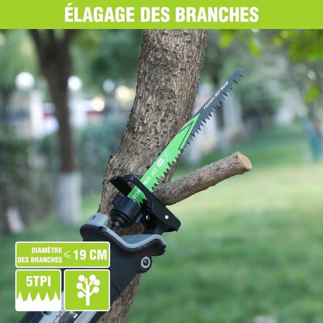 Detalle de WORKPRO Lame de scie sabre 230 mm 5TPI