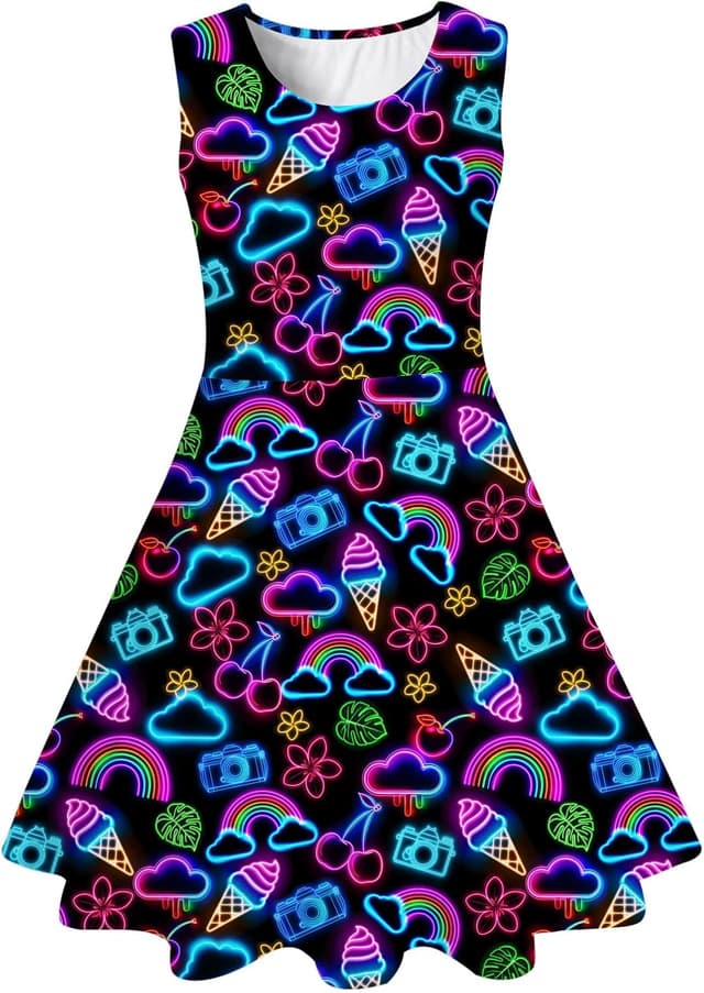 Thumbnail 6 de AIDEAONE Mädchenkleid Schmetterling A-Linie ärmellos (4–12 Jahre)