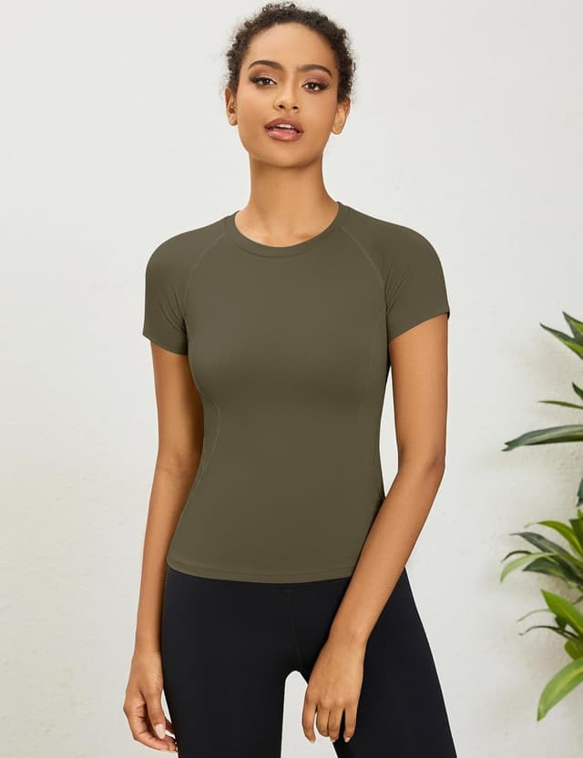 Detalle de Rapbin Women’s Gym Tops workout & yoga T-shirt (short sleeve, quick-dry)