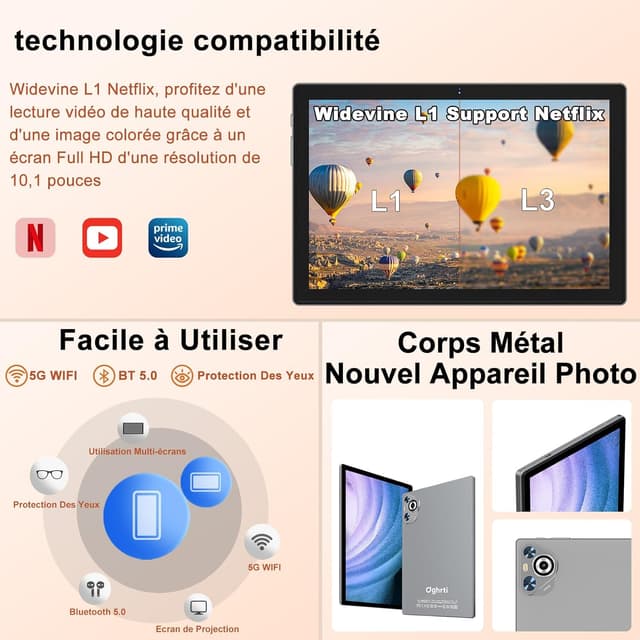 Thumbnail 5 de Gemini AI Tablette Android 14 10,1 pouces