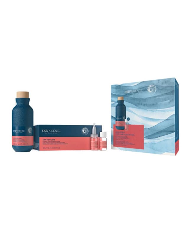 Detalle de Eksperience Pack Anticaída: champú anticaída 250 ml y loción revitalizante (12 viales)