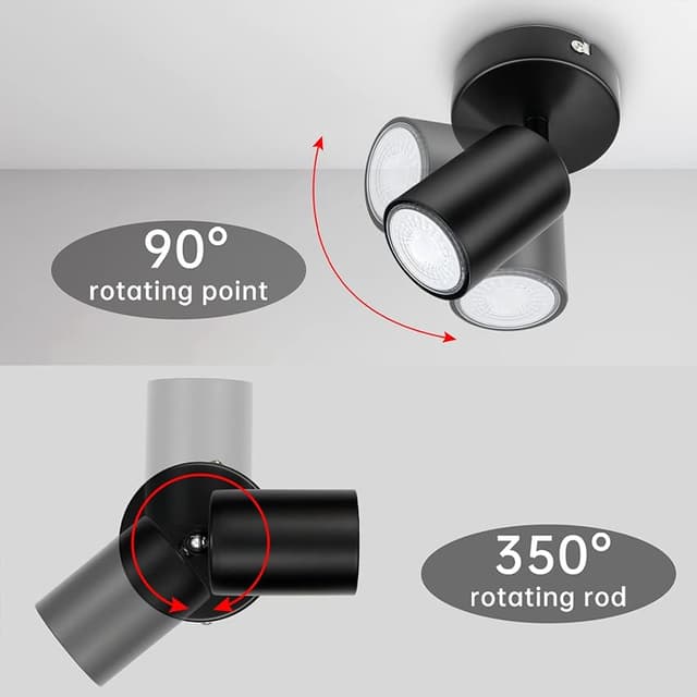 Detalle 2 de Dehobo Foco de pared GU10 ajustable 50W