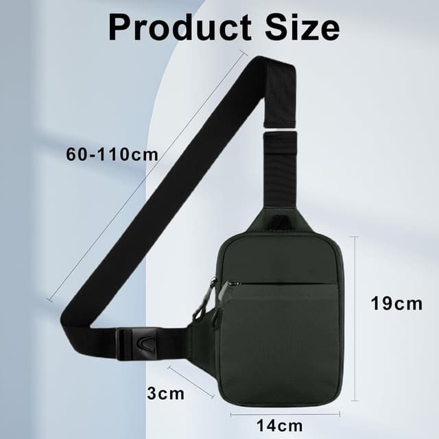 Detalle 2 de flintronic Bolsa Pecho Hombre Pequeña Ligera