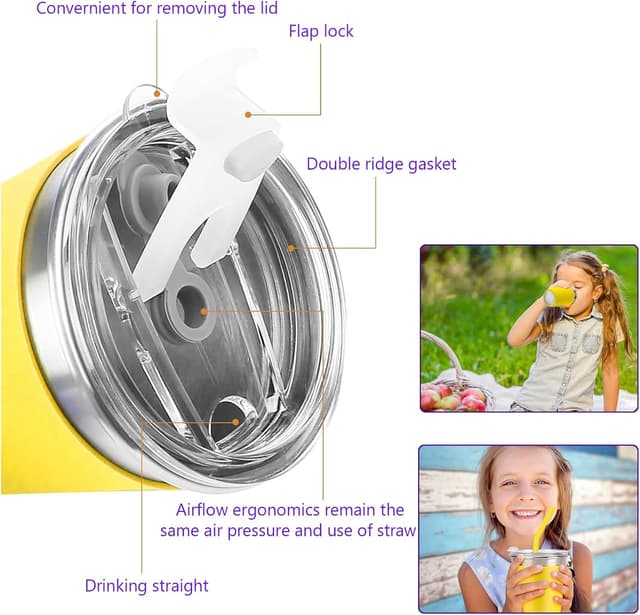 Thumbnail 3 de Hikrxya Edelstahl Trinkbecher 350 ml 5 Stück