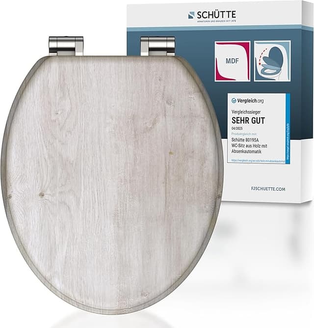 Imagen de SCHÜTTE Lightwood Asiento de inodoro con tapa automática 🌳 en OfertitasTOP