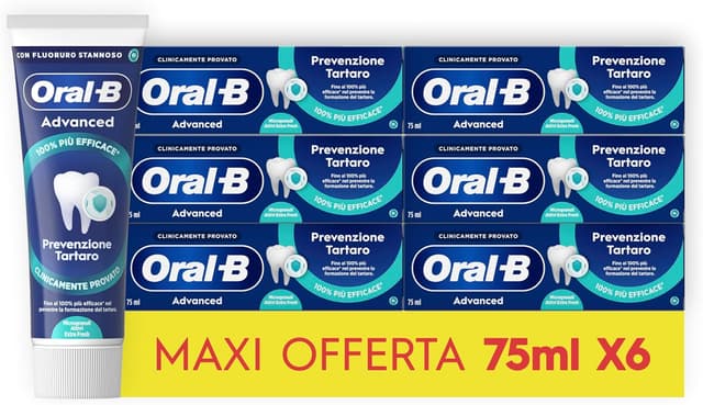 Imagen de Oral-B Dentifricio Advanced Prevenzione Tartaro 6x75ml en OfertitasTOP