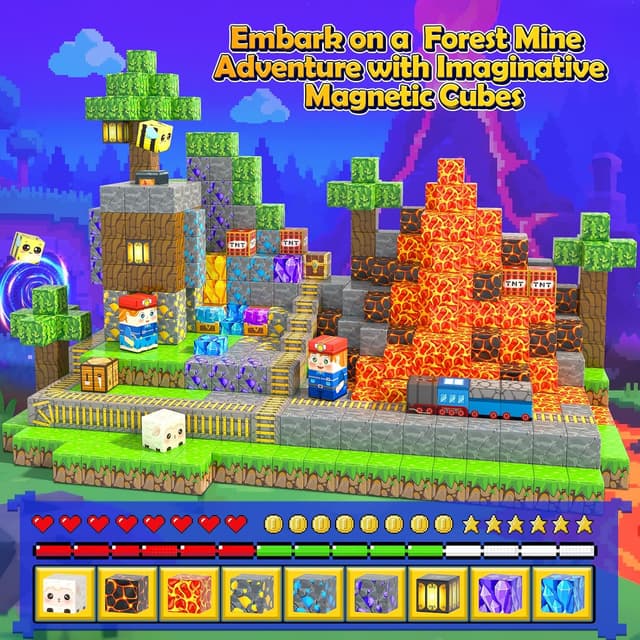 Thumbnail 4 de 150PCS Magnetic Blocks for Kids