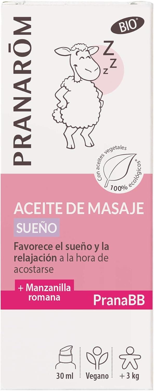 Detalle 1 de PranaBB Olio da massaggio Sonno Pranarom (30 ml) con essenze di Mandarino, Arancia, Lavanda e Camomilla