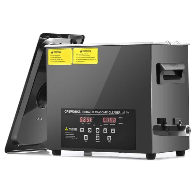 Detalle de CREWORKS 6L Ultraschallreinigungsgerät mit Heizung, Entgasungsfunktion und Digital-Timer