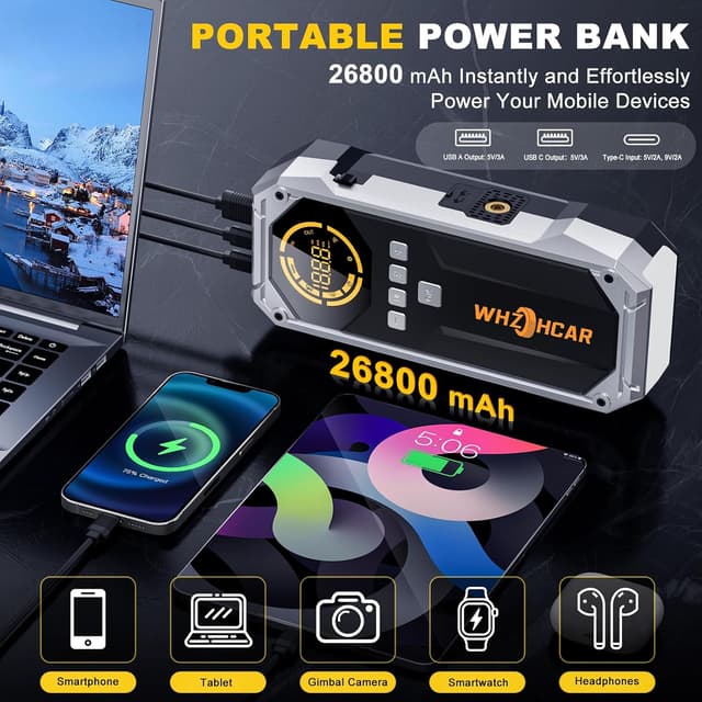 Thumbnail 5 de Booster Batterie 8000A Démarreur 12V