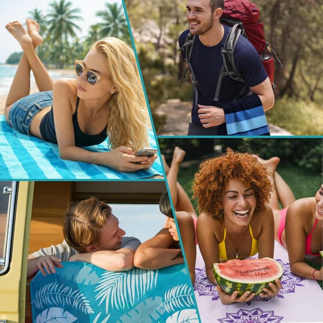 Thumbnail 6 de Zenacross Serviette de plage microfibre XXL 90x180