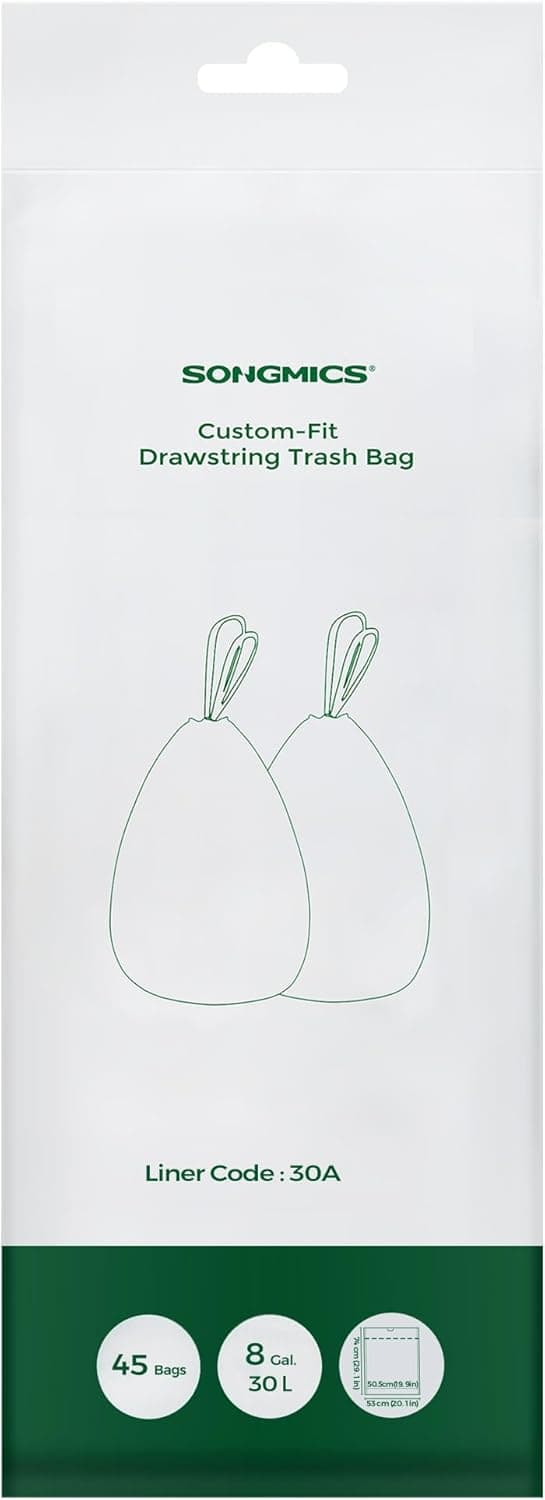 Imagen de SONGMICS Sacs poubelle 30L à liens coulissants, 45 pcs 🗑 en OfertitasTOP