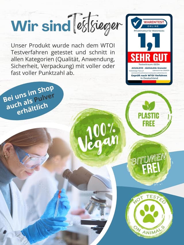 Thumbnail 4 de AGUALEVE Aktivkohle Granulat 200g