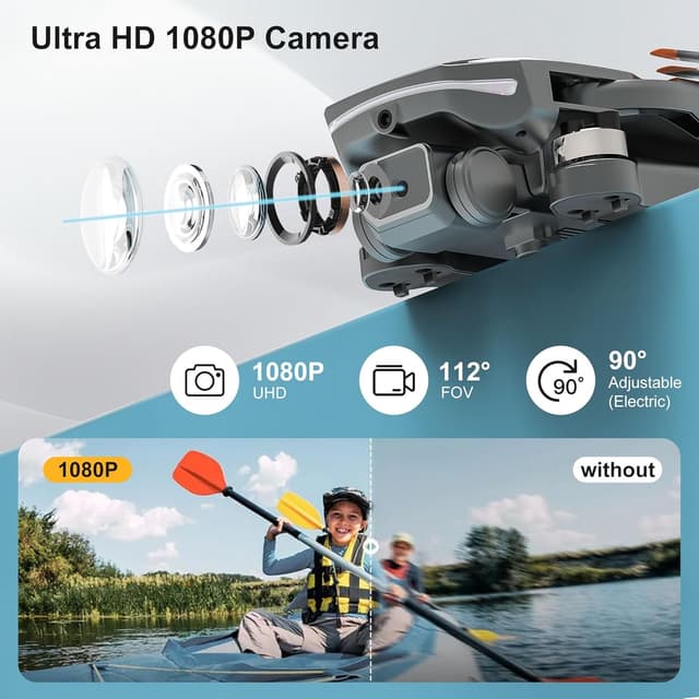 Thumbnail 1 de Drone avec Camera 1080P 30 min de vol