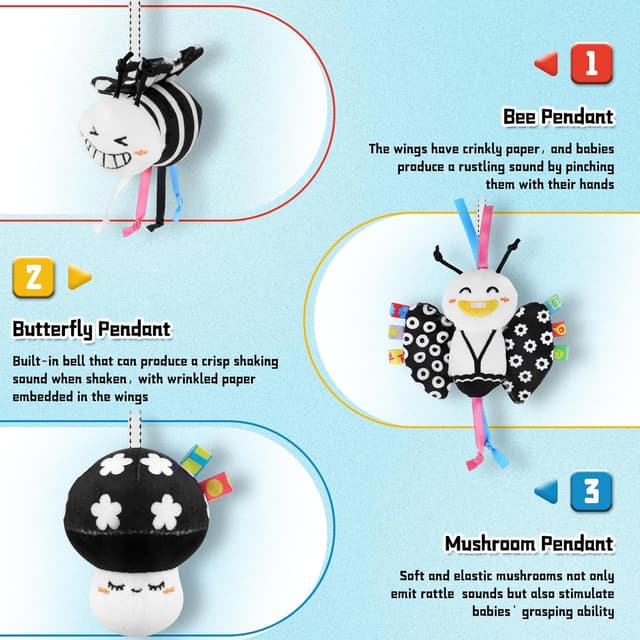 Detalle 1 de Zendstanding Spiral Car Seat Toy 0–6 months