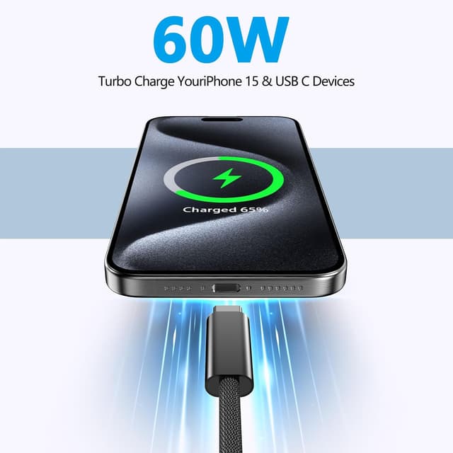 Detalle 2 de USB-C to USB-C Cable 5m 60W PD