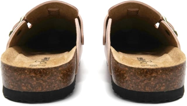 Detalle de JOMIX Sabot da donna eleganti in eco-pelle scamosciata con punta chiusa e suola in sughero MD2438