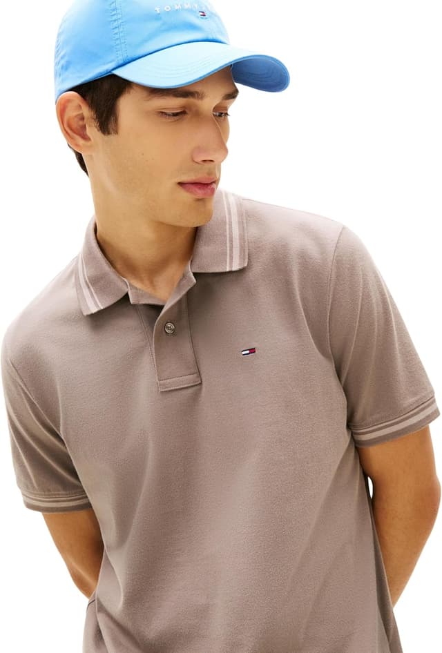 Detalle de Tommy Jeans Tjm Reg Tipped Polo Ext DM0DM22700 uomo (confezione da 1)