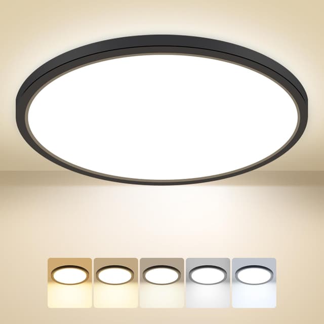 Detalle de Peasur Bathroom Light LED Flush Ceiling 30cm (5 colour temperatures, IP54) — 24W 2800LM