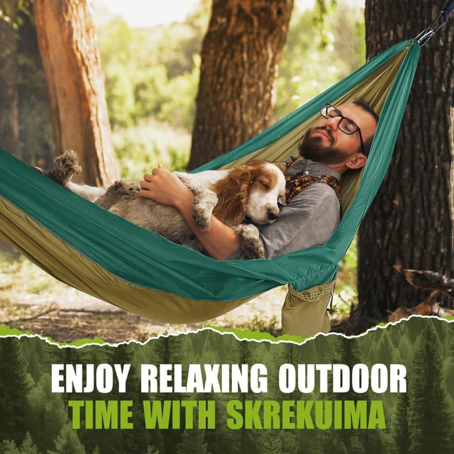 Thumbnail 6 de Ultraleicht Outdoor Hängematte 300 kg Tragkraft (Reise-Fallschirm-Nylon) – für Camping, Wandern & Garten