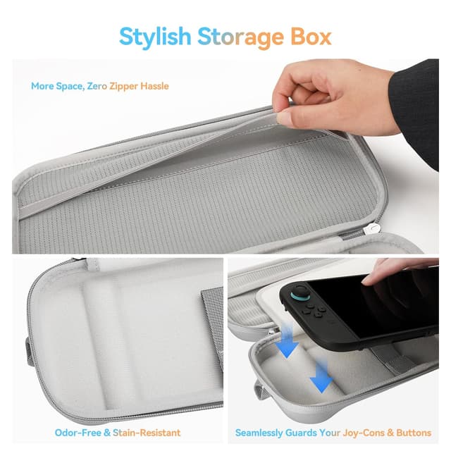 Detalle 1 de NEWDERY Switch 2 Tragetasche mit 12 Karten