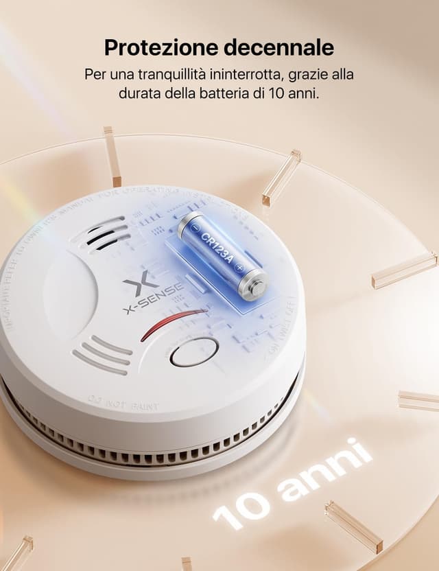 Detalle de Rilevatore di fumo X-Sense SD11, 10 anni