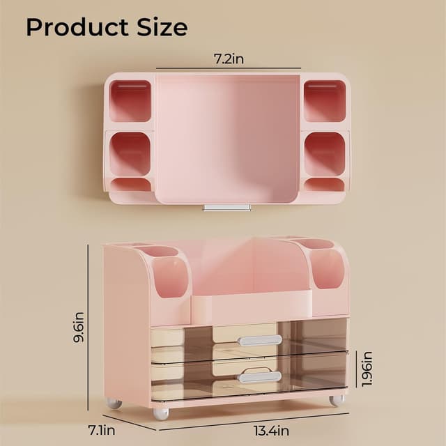 Thumbnail 3 de Makeup Organizer for Vanity 13.4L x 7.1W x 9.6H