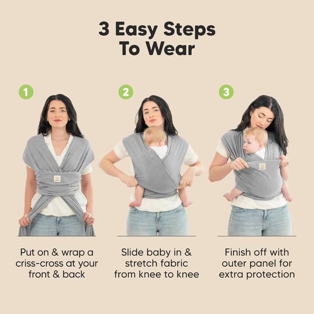 Thumbnail 6 de KeaBabies Baby Wrap Carrier Newborn to Toddler 1 👶