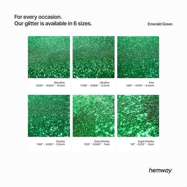 Thumbnail 2 de Hemway Emerald Green Ultrafine Glitter 100g