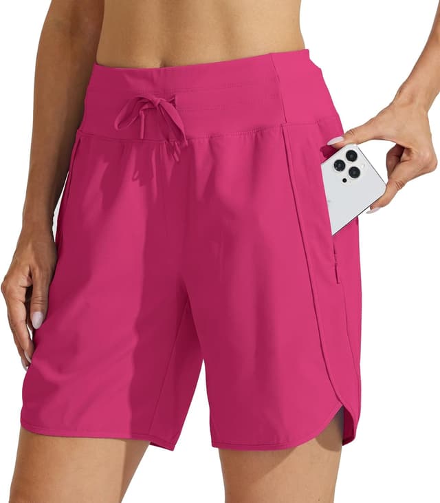 Thumbnail 6 de WILLIT Damen Sportshorts kurz mit High Waist, Schnelltrocknend und 3 Taschen (7" INSEAM)