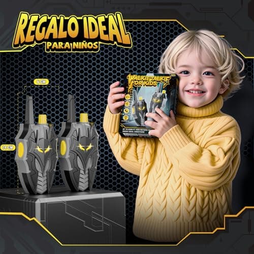 Thumbnail 6 de Kidluna Walkie Talkies Niños con Ojos Luminosos y diseño murciélago, alcance hasta 600 m