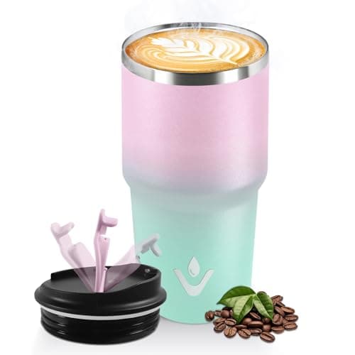 Detalle de HoneyHolly Termo Café 600 ml vaso térmico para coche
