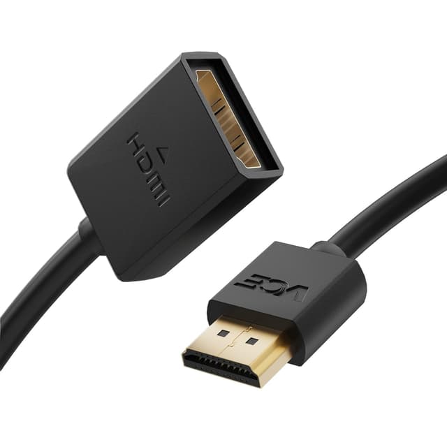 Detalle de VCE HDMI Verlängerungskabel 1 m (HDMI 2.0, 4K/60 Hz) – vergoldete Kontakte, kompatibel mit TV Stick, Chromecast, Xbox 360 & PS3