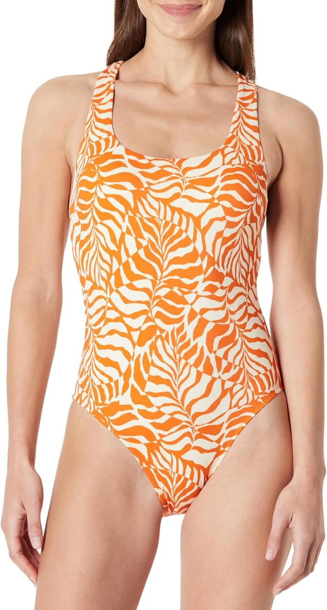 Detalle 2 de Amazon Essentials Femme maillot de bain une pièce échancré à dos croisé