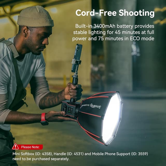 Thumbnail 1 de SMALLRIG RC 60B COB Video Light 3400mAh