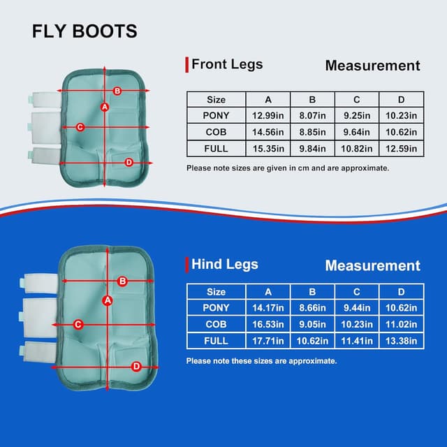 Thumbnail 5 de Gallopoff Horse Fly Boots Set of 4, Sky Blue 🐴